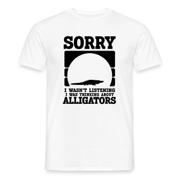 Humour de silhouette d’alligator - T-shirt homme - blanc - Devant - AI Model Male 178 dark (178cm)