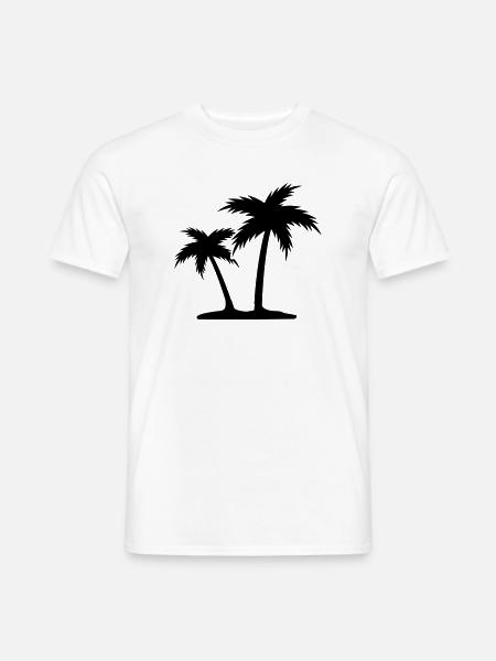 Palmen - Männer T-Shirt - Weiß