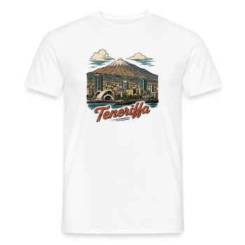 Teneriffa Skyline Mt Teide - Männer T-Shirt - Weiß - Vorne - AI Model Male 178 dark (178cm)