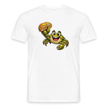 Krebs hat ein Fischbrötchen - Männer T-Shirt - Weiß - Vorne - AI Model Male 178 dark (178cm)