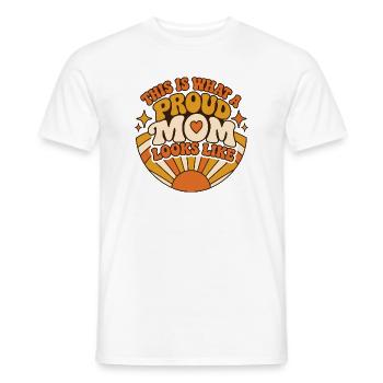 Proud Mom Retro Sunrise - Männer T-Shirt - Weiß - Vorne - AI Model Male 178 dark (178cm)