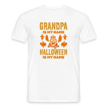 Halloween Grandpa is my Name Halloween is my Game - Männer T-Shirt - Weiß - Vorne - AI Model Male 178 dark (178cm)