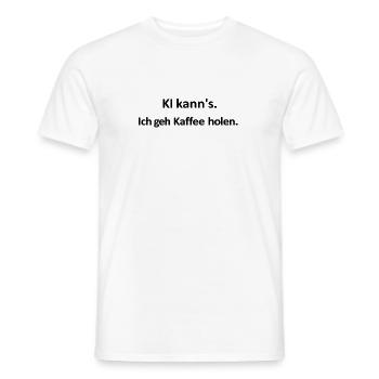 KI - Männer T-Shirt - Weiß - Vorne - AI Model Male 178 dark (178cm)