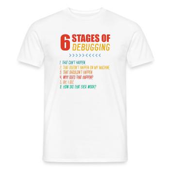Sechs Phasen Debugging - Männer T-Shirt - Weiß - Vorne - AI Model Male 178 dark (178cm)