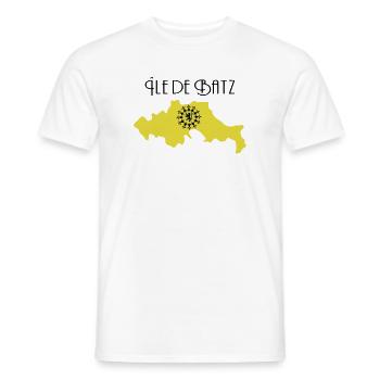 Ile de Batz - T-shirt homme - blanc - Devant - AI Model Male 178 dark (178cm)