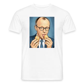#mehrzweckeier - Männer T-Shirt - Weiß - Vorne - AI Model Male 178 dark (178cm)