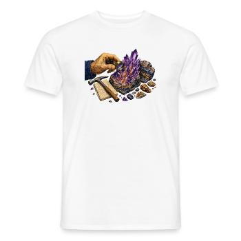 Geologie und violette Geoden - Männer T-Shirt - Weiß - Vorne - AI Model Male 178 dark (178cm)