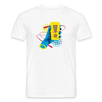Neon Exklamation Gadget - Männer T-Shirt - Weiß - Vorne - AI Model Male 178 dark (178cm)