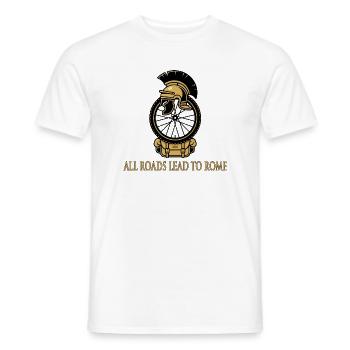 Alle Wege führen nach Rom Radsport-T-Shirt - Männer T-Shirt - Weiß - Vorne - AI Model Male 178 dark (178cm)