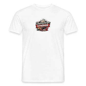 Dunning-Kruger Syndrom – Grafik - Männer T-Shirt - Weiß - Vorne - AI Model Male 178 dark (178cm)