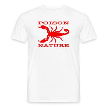 Gift-Natur: Roter Skorpion - Männer T-Shirt - Weiß - Vorne - AI Model Male 178 dark (178cm)