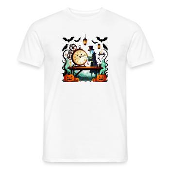 Steampunk Ghost Uhrmacher Halloween - Männer T-Shirt - Weiß - Vorne - AI Model Male 178 dark (178cm)