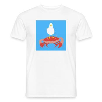 Crabby blau - Männer T-Shirt - Weiß - Vorne - AI Model Male 178 dark (178cm)