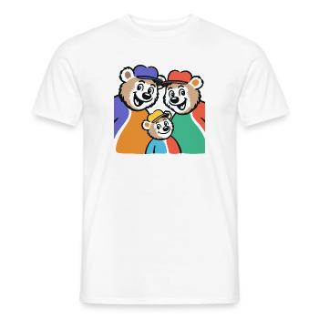 Bärenfamilie Farbglanz - Männer T-Shirt - Weiß - Vorne - AI Model Male 178 dark (178cm)