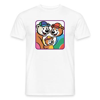 Bärenfamilie - Männer T-Shirt - Weiß - Vorne - AI Model Male 178 dark (178cm)