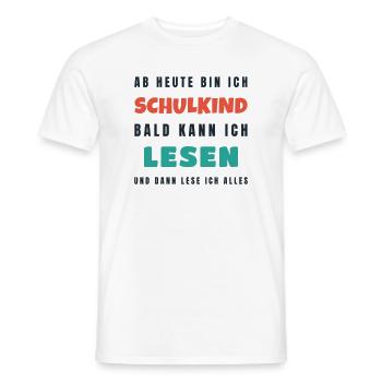 Schulkind 2026 Bald kann ich lesen - Einschulung - Männer T-Shirt - Weiß - Vorne - AI Model Male 178 dark (178cm)
