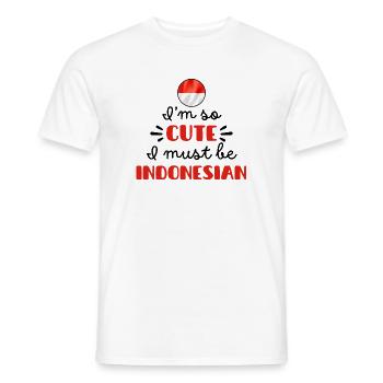Ich bin so süß, ich muss Indonesier sein – Baby & Kinder - Männer T-Shirt - Weiß - Vorne - AI Model Male 178 dark (178cm)