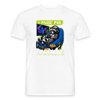 Gamer Gaming Cat Video Game - Männer T-Shirt - Weiß - Vorne - AI Model Male 178 dark (178cm)