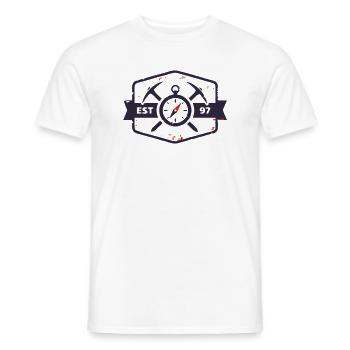 Bergretter Kompass Wappen - Männer T-Shirt - Weiß - Vorne - AI Model Male 178 dark (178cm)