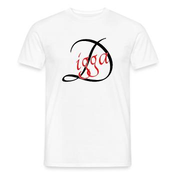 Digga - Männer T-Shirt - Weiß - Vorne - AI Model Male 178 dark (178cm)