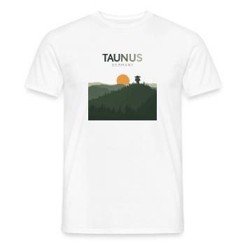 Taunus Germany | Vintage Mountain Poster - Männer T-Shirt - Weiß - Vorne - AI Model Male 178 dark (178cm)