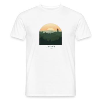 Taunus Germany | Vintage Forest Poster - Männer T-Shirt - Weiß - Vorne - AI Model Male 178 dark (178cm)