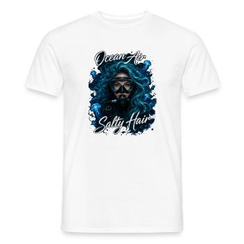Ocean Air Salty Hair Tauchen Meer Quallen - Männer T-Shirt - Weiß - Vorne - AI Model Male 178 dark (178cm)