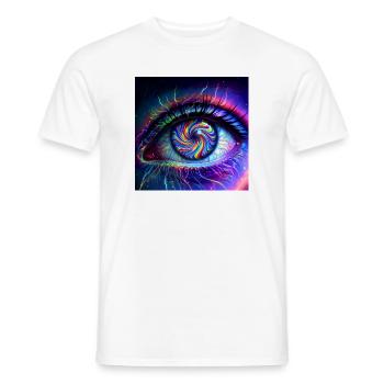 Goa_Eye_PEKE - T-shirt homme - blanc - Devant - AI Model Male 178 dark (178cm)