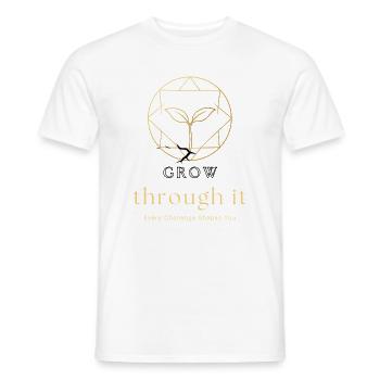 Wuchs durch es – Zitat zum motivierenden Wachstum - Männer T-Shirt - Weiß - Vorne - AI Model Male 178 dark (178cm)