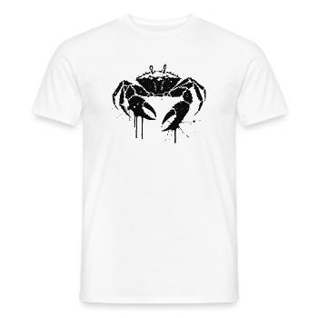 Black crab dripping ink - Men's T-Shirt - white - Front - AI Model Male 178 dark (178cm)