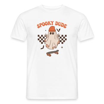 Spooky Doodle Ghost Skateboard - Männer T-Shirt - Weiß - Vorne - AI Model Male 178 dark (178cm)
