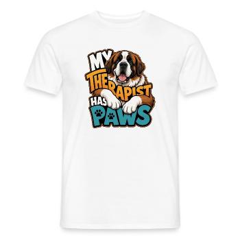 Sankt Bernhard - Männer T-Shirt - Weiß - Vorne - AI Model Male 178 dark (178cm)