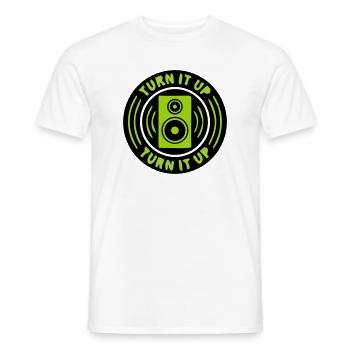 Lautsprecher Musik Abzeichen - Männer T-Shirt - Weiß - Vorne - AI Model Male 178 dark (178cm)