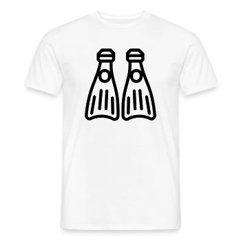 Tauchflossen - Männer T-Shirt - Weiß - Vorne - AI Model Male 178 dark (178cm)