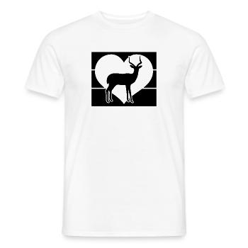 Antilope Herz Silhouette - Männer T-Shirt - Weiß - Vorne - AI Model Male 178 dark (178cm)