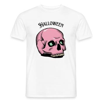 Pink Skull Halloween Totenkopf Gothic Geschenk - Männer T-Shirt - Weiß - Vorne - AI Model Male 178 dark (178cm)
