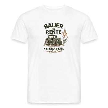Bauer in Rente – Lustiger Traktor Landwirt Ruhe - Männer T-Shirt - Weiß - Vorne - AI Model Male 178 dark (178cm)