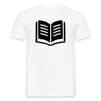 Livres Lecture Livres - T-shirt homme - blanc - Devant - AI Model Male 178 dark (178cm)