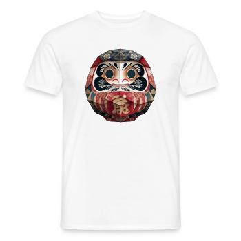 Geometrische Daruma Muster Origami Daruma  - Männer T-Shirt - Weiß - Vorne - AI Model Male 178 dark (178cm)