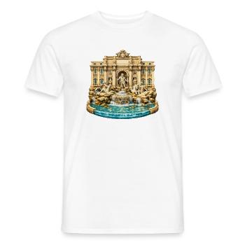 Trevi-Brunnen - Männer T-Shirt - Weiß - Vorne - AI Model Male 178 dark (178cm)