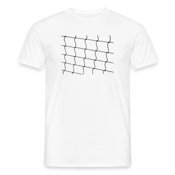 Netz aus Strick mit Knoten - Männer T-Shirt - Weiß - Vorne - AI Model Male 178 dark (178cm)