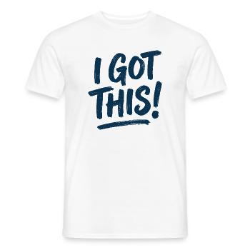 Ich schaffe das! Motivationsbürste - Männer T-Shirt - Weiß - Vorne - AI Model Male 178 dark (178cm)