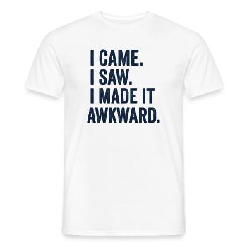 Je suis venu. J’ai vu. J’ai rendu ça gênant - T-shirt homme - blanc - Devant - AI Model Male 178 dark (178cm)