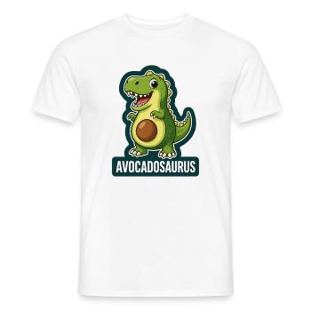 Niedlicher Avocadosaurus Dinosaurier T-Rex - Männer T-Shirt - Weiß - Vorne - AI Model Male 178 dark (178cm)