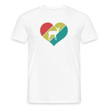 Antilope Herz – Safari Afrika - Männer T-Shirt - Weiß - Vorne - AI Model Male 178 dark (178cm)