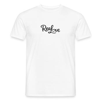 Real Love Silhouette - Männer T-Shirt - Weiß - Vorne - AI Model Male 178 dark (178cm)