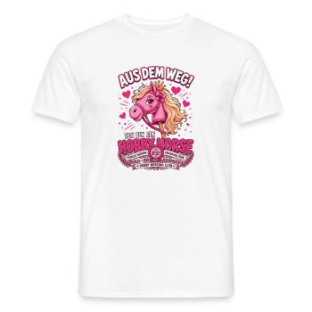 Aus dem Weg Ich bin ein Hobby Horse - Männer T-Shirt - Weiß - Vorne - AI Model Male 178 dark (178cm)