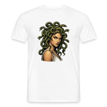Medusa Snake Hair Icon - Men's T-Shirt - white - Front - AI Model Male 178 dark (178cm)
