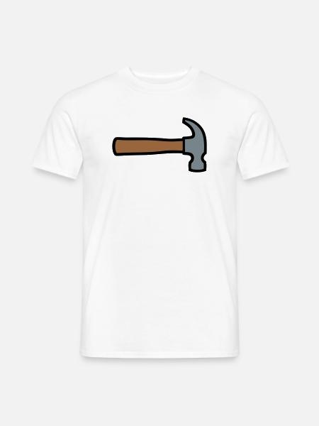 Carpenter's Hammer Tool Icon - Men's T-Shirt - white