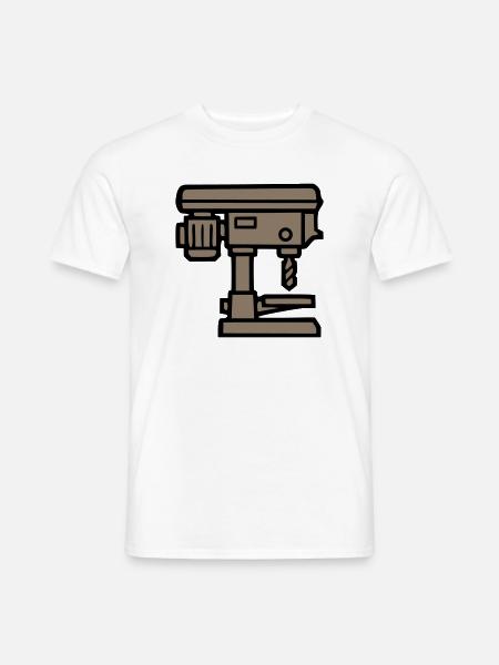 Stand Drill Tool Icon - Men's T-Shirt - white